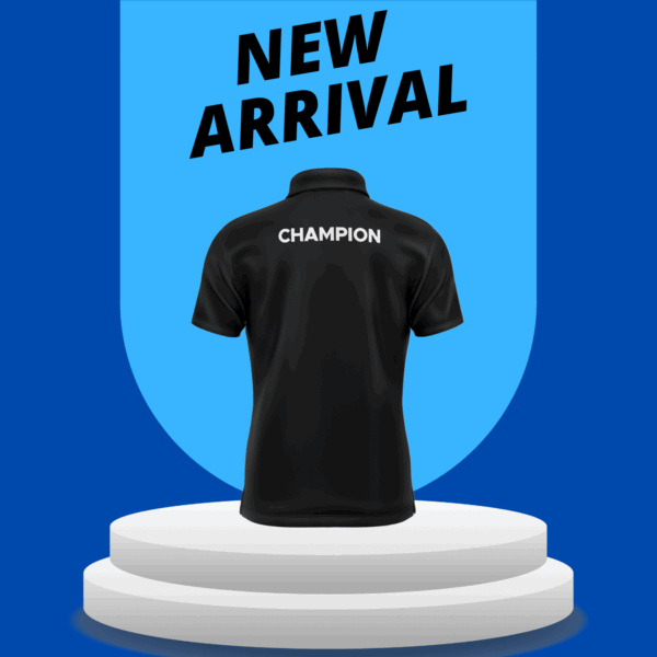 Realm Talks Polo T-Shirt – Unisex Champion Tee (Black)